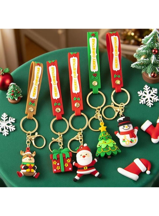 5 pieces - 3D Santa Claus Keychain - Image 3