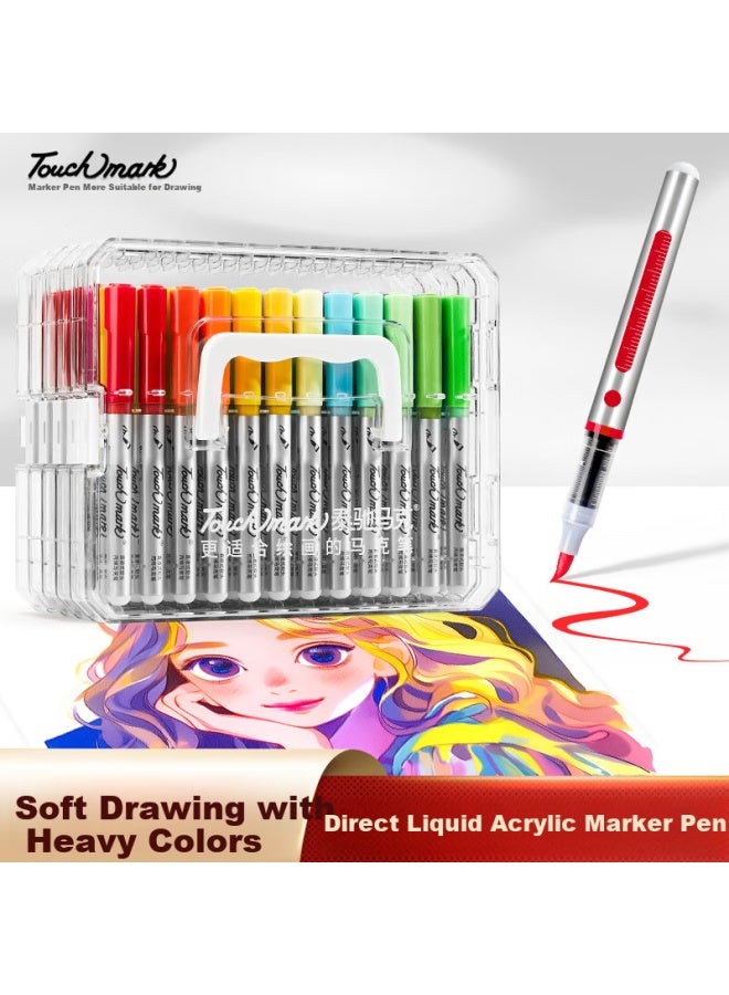 Touch Mark Touchmark Alcohol Based Acrylic Marker Pen Set 84 Colors With Soft Tips, Intelligent Ink Control, Large Ink Capacity, Watercolor Pen For Students, Artists, Children, Birthday Gift - Image 1