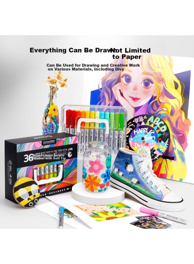 Touch Mark Touchmark Alcohol Based Acrylic Marker Pen Set 84 Colors With Soft Tips, Intelligent Ink Control, Large Ink Capacity, Watercolor Pen For Students, Artists, Children, Birthday Gift - Image 4