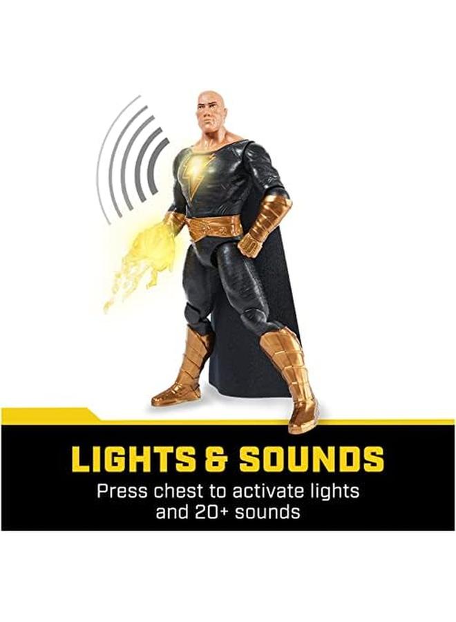 DC Comics Power Punch Black Adam 12 Inch Action Figure 20 Plus Phrases And Sounds Lights Up With 2 Accessories Black Adam Movie Collectible Kids Toys For Boys And Girls Ages 3 And Up - Image 3