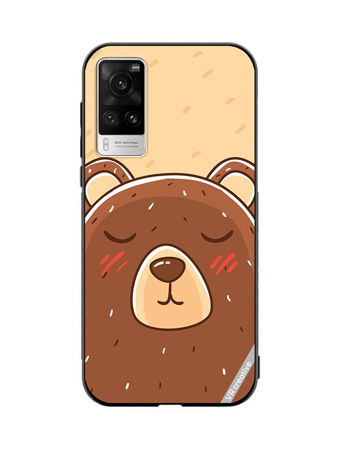 VR CREATIVE Protective Case Cover For Vivo X60 Pro Sleeping Bear Design Multicolour - Image 1