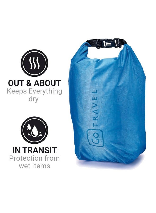 Go TRAVEL Go Travel Wet or Dry Bag, Waterproof Bag to Compartmentalize Wet Laundry and Dry Clothes, Washable, Polyester Dry or Wet Bag, Travel Essentials, Blue, 5 Liters  - Image 2
