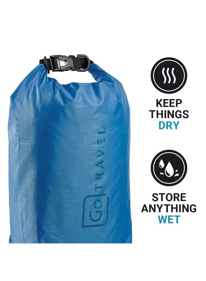 Go TRAVEL Go Travel Wet or Dry Bag, Waterproof Bag to Compartmentalize Wet Laundry and Dry Clothes, Washable, Polyester Dry or Wet Bag, Travel Essentials, Blue, 5 Liters  - Image 3