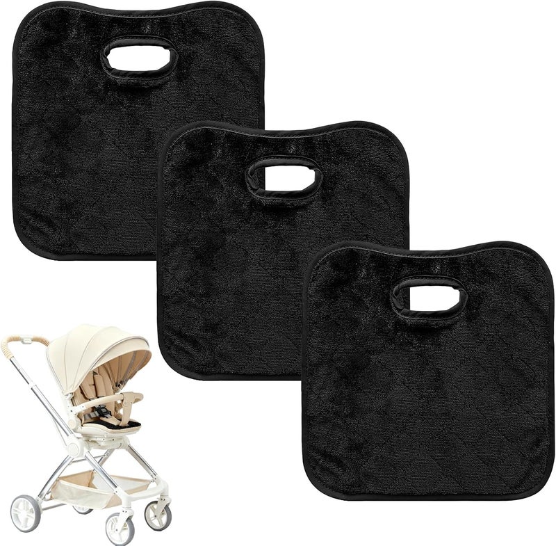 Accessonico 3 Pcs Baby Car Seat Protector Waterproof Reusable Liners for Potty Training - Black - Image 1