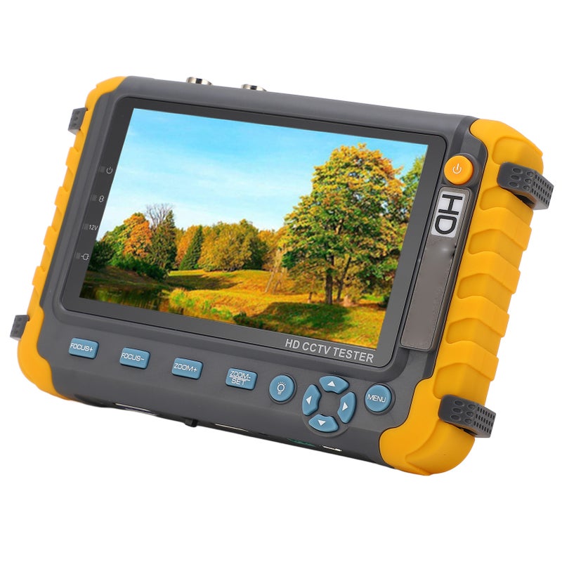 CCTV Tester: 5-Inch Durable Screen With Protective Film - 8MP AHD TVI CVI Camera Testing, 2600mAh Long Endurance, 12V DC Output for CCTV System Installation, DVR & Network Cable Testing - Image 5