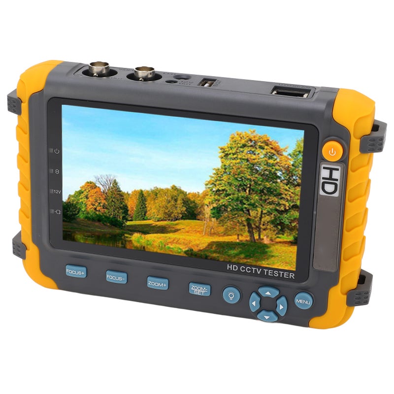 CCTV Tester: 5-Inch Durable Screen With Protective Film - 8MP AHD TVI CVI Camera Testing, 2600mAh Long Endurance, 12V DC Output for CCTV System Installation, DVR & Network Cable Testing - Image 4
