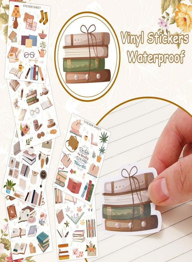 وولاين ملصقات قصاصات ورقية ملونة من Whaline، 30 ورقة، ملصقات فينيل ملونة لكتاب القراءة، دفتر يوميات، مخطط، ملصقات تذكارية، ملصقات زخرفية لألبوم العائلة، تزيين سجل القصاصات، مشروع فني (موضوع القراءة) - Image 5