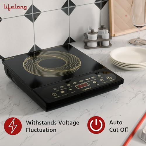 Lifelong 2100 Watt Induction Stove with Touch Panel - Electric Induction with 7 Preset Indian Menu Options - Auto Shut-Off & Temperature Control - 1 Year Manufacturer's Warranty (Black, LLIC103) - Image 3