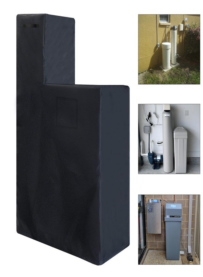 Chuanke Water Softener Cover Outdoor Water Softener Brine Tank Cover with Waterproof Zipper for Outside Units All Weather Protection(64" H x 40" W x 16" D, Black) - Image 1