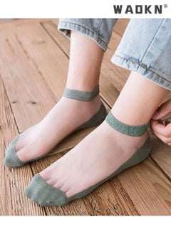 WAOKN 10 Pairs Ice Silk Breathable Socks Thin Low Cut Non-Slip Socks,Ankle Socks, Women's Thin Athletic Socks, Breathable Low Cut Moisture Socks for Summer- Perfect for Everyday Wear  - Image 3
