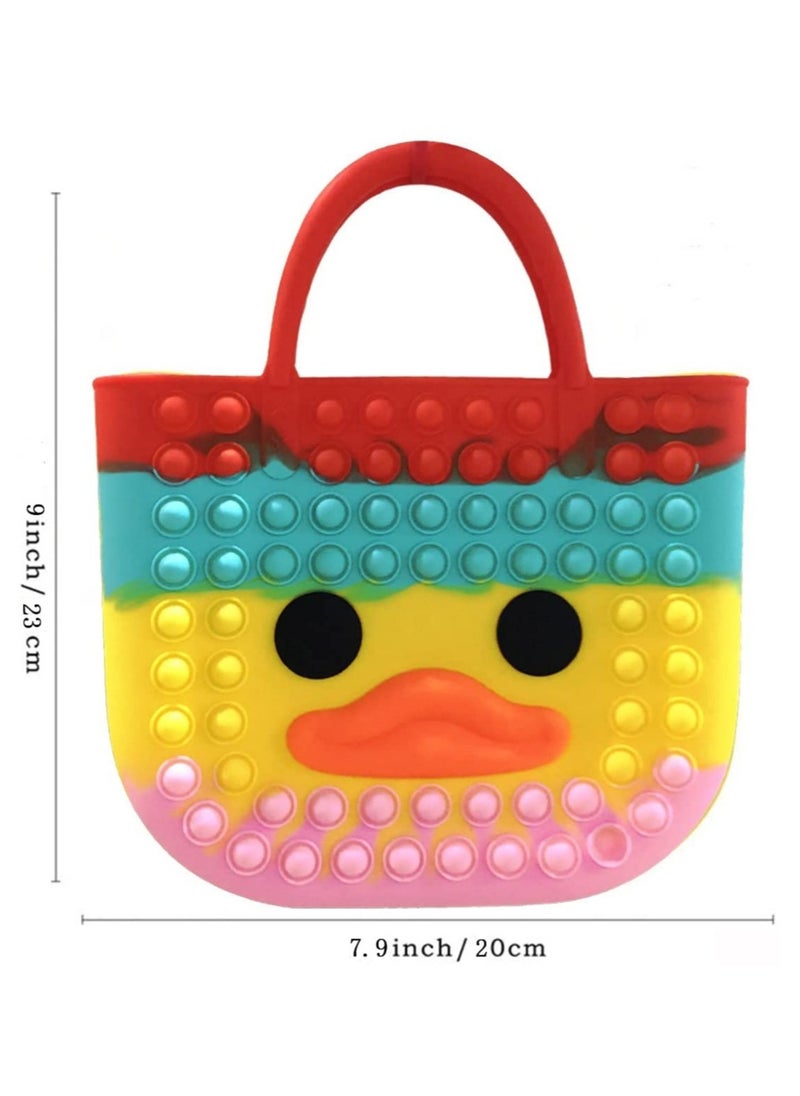 Prime by javaudan Duck Hand Bag, Pop it Fidget Purse, Push Popper Bubble Sensory Stress Release Toy For Kids  - Image 2