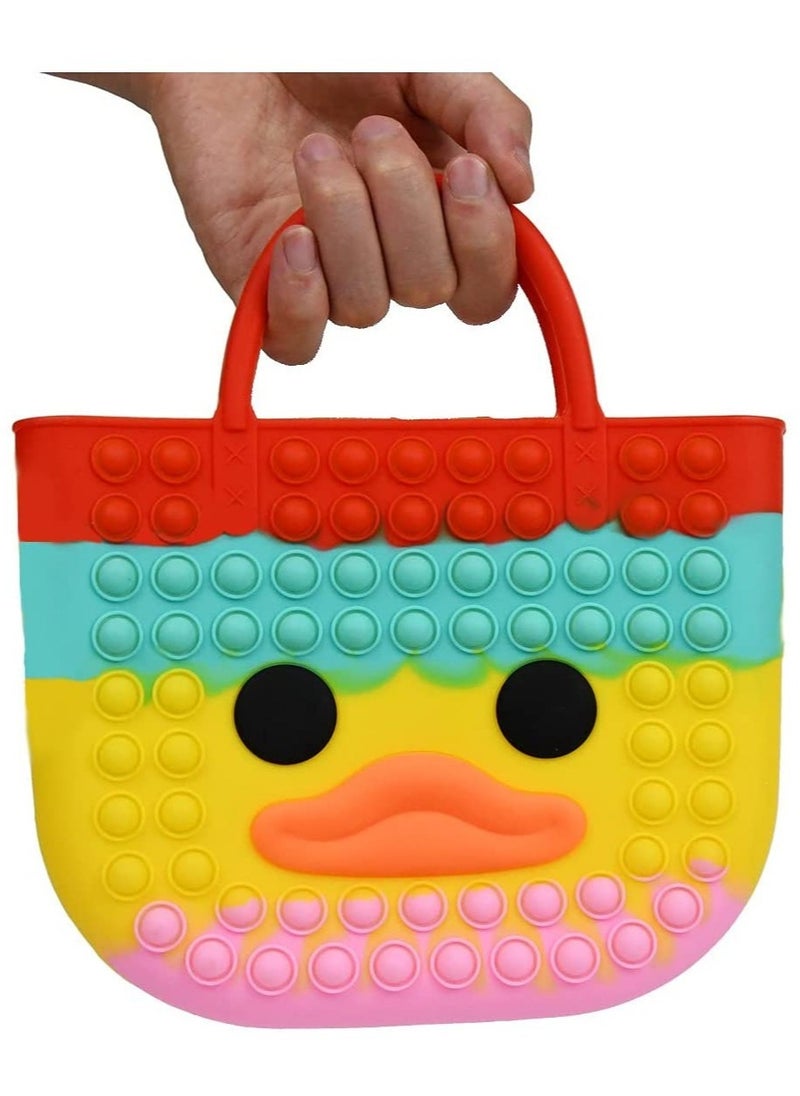 Prime by javaudan Duck Hand Bag, Pop it Fidget Purse, Push Popper Bubble Sensory Stress Release Toy For Kids  - Image 1