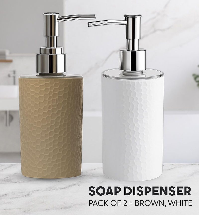 EMOH ROCED Refillable Liquid Soap Dispenser 250ml | Unbreakable Plastic Handwash Bottle with Pump for Bathroom, Kitchen, Sink, Wash Basin | Reusable Lotion, Shampoo & Sanitizer Dispenser (Pack of 2) - Image 5