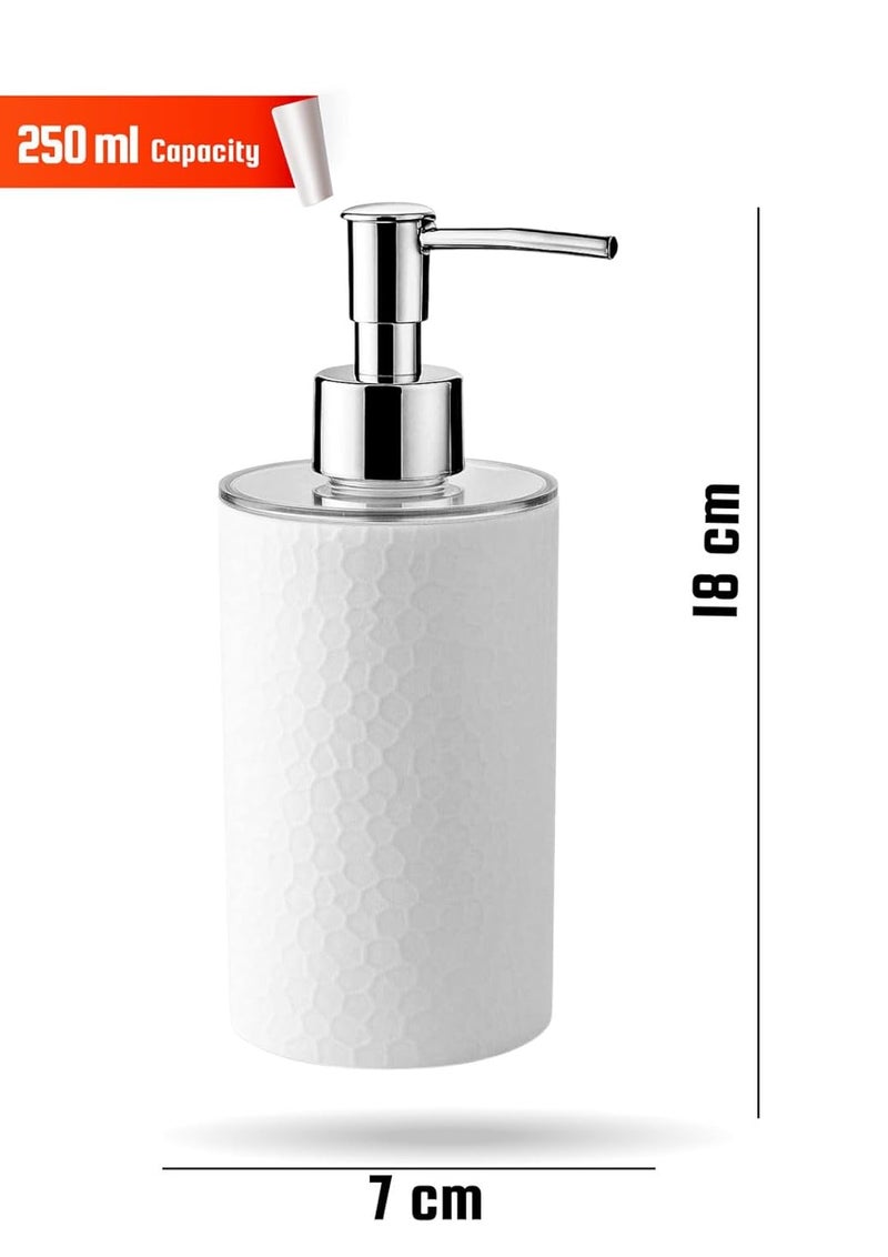 EMOH ROCED Refillable Liquid Soap Dispenser 250ml | Unbreakable Plastic Handwash Bottle with Pump for Bathroom, Kitchen, Sink, Wash Basin | Reusable Lotion, Shampoo & Sanitizer Dispenser (Pack of 2) - Image 3