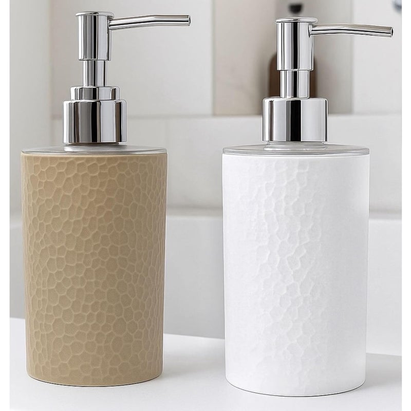 EMOH ROCED Refillable Liquid Soap Dispenser 250ml | Unbreakable Plastic Handwash Bottle with Pump for Bathroom, Kitchen, Sink, Wash Basin | Reusable Lotion, Shampoo & Sanitizer Dispenser (Pack of 2) - Image 1