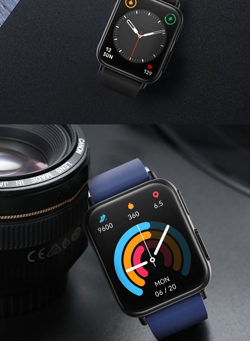 AROAQ Tk10 Smart Watch, Touch Screen Tactical Smartwatch, Hd Display Health Montoring Watch, Blood Presssure Temperature Monitoring Heart Rate  Smart Watch, Black Shell (Black Silica Gel) - Image 3