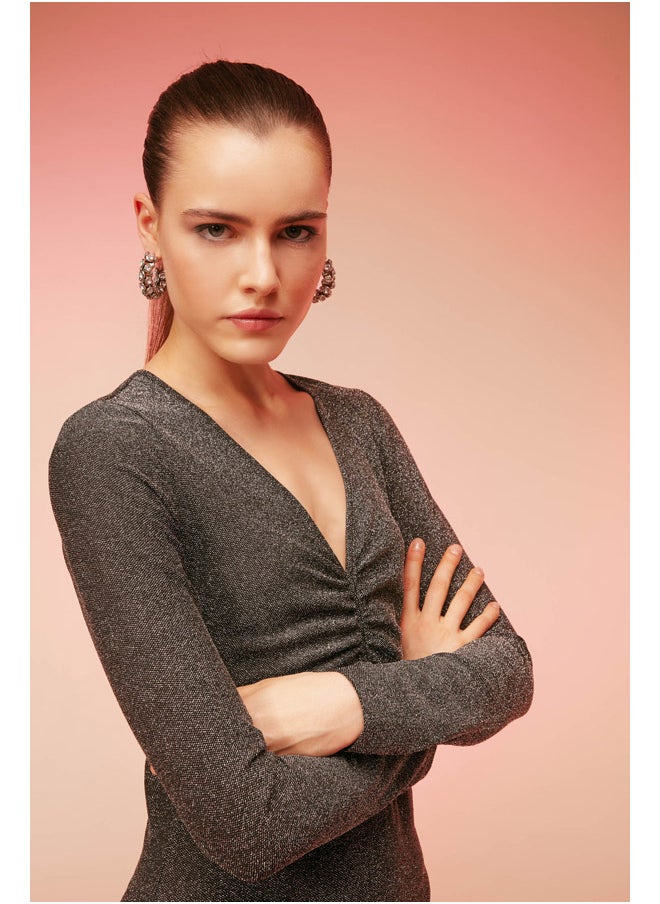 Woman Smart Casual Bodycon V Neck Long Sleeve Knitted Dress - pzsku/Z297F64F5312B32ED5949Z/45/_/1723972053/77ce16ed-de6b-4ecb-a56c-028c9328c7b3
