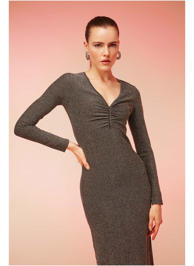 Woman Smart Casual Bodycon V Neck Long Sleeve Knitted Dress - pzsku/Z297F64F5312B32ED5949Z/45/_/1723972054/22b9de8d-b06e-4d06-98d7-69a139326176