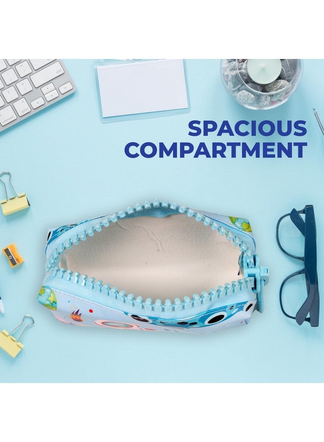 ويش كي حقيبة أقلام رصاص WISHKEY بتصميم فضائي للأطفال، صندوق أقلام رصاص أنيق بسحاب لتخزين أدوات القرطاسية، حقيبة تنظيم أدوات مكتبية كبيرة السعة لطلاب المدارس، (عبوة من قطعة واحدة، أسود) - Image 4