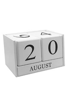 Generic FFD 2pcs Wooden Desk Blocks Calendar A Stylish Perpetual Month Date Display for Home & Office  - Image 3