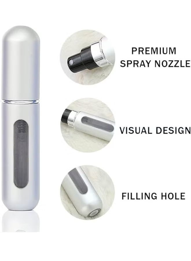 مجموعة زجاجات صغيرة ومحمولة لتخزين العطور قابلة لإعادة التعبئة، مكونة من 4 قطع - Image 5