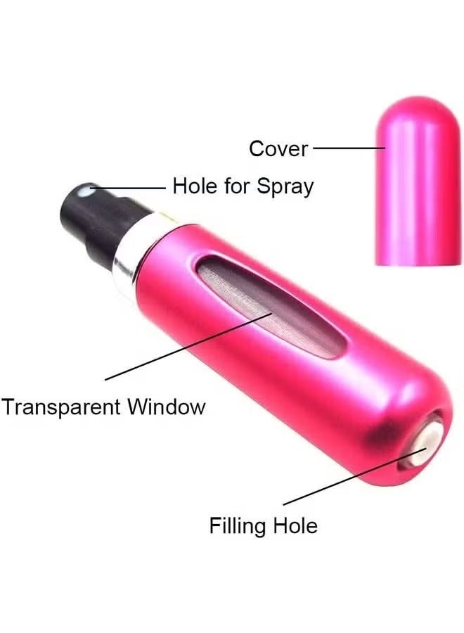 مجموعة زجاجات صغيرة ومحمولة لتخزين العطور قابلة لإعادة التعبئة، مكونة من 4 قطع - Image 3