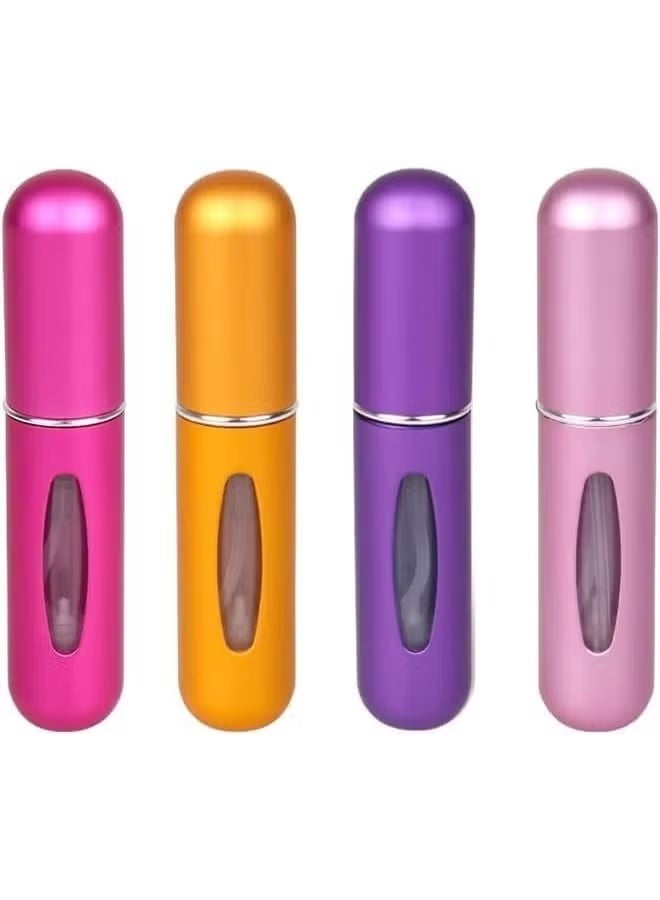 مجموعة زجاجات صغيرة ومحمولة لتخزين العطور قابلة لإعادة التعبئة، مكونة من 4 قطع - Image 1