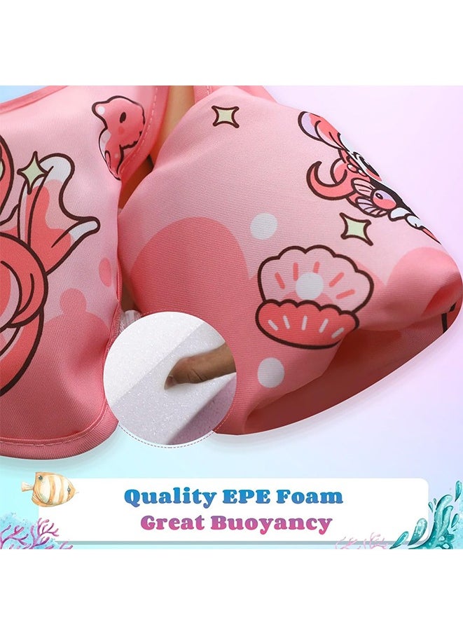 Swim Arm Band for Kids, Toddler Swim Vest Cute Cartoon Swimming Wings Pool Floats Sleeve 2-7 years old baby learning swimming equipment Children Water Sports Learning Swim Vest (Pink/Mermaid)  - Image 5