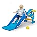 NYEEKOY 3 in 1 Toddler Slide Baby Slide Plastic Climber Playset with Basketball Hoop and Ball Indoor and Outdoor Playground for Kids - Image 3
