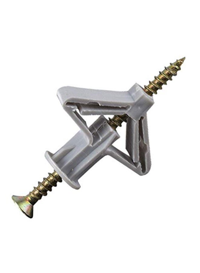 M8*50mm Expansion Screw Plasterboard Anchors Plugs & Screws Drywall Anchors-Hollow for Gypsum Board Hollow Wall Installation Fastener Screw Kit, 50 Sets - Image 1