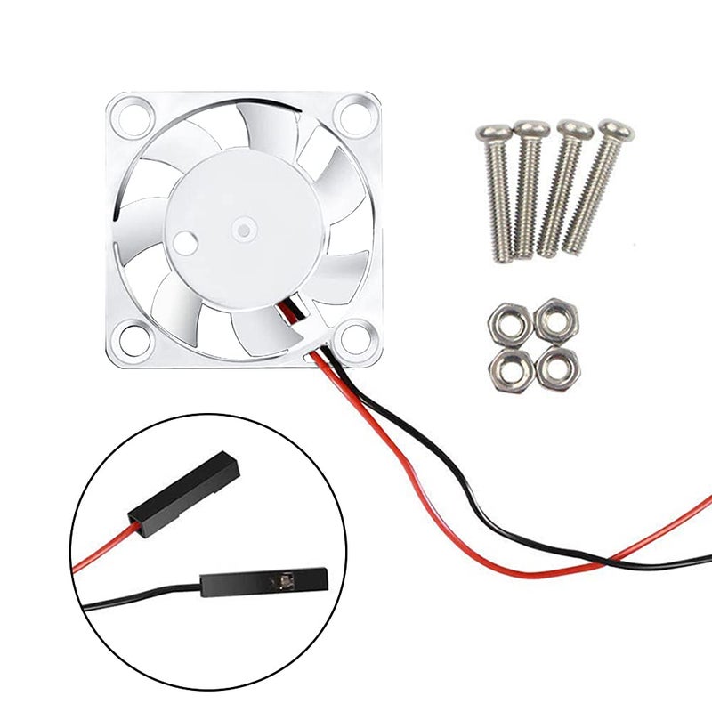 Dorhea 2PCS 30x30x7mm Cooling Fan for Raspberry Pi - 3007 Brushless CPU Fan 3.3V 5V for Pi 4 Model B, 3 B+, 2, 1 B+, RetroFlag NESPI Case - Image 4