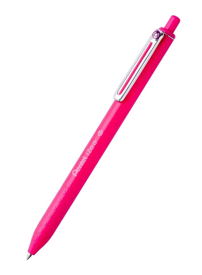 Pentel 12-Piece Izee Retractable Ballpoint Pen 0.7mm Tip Pink Ink - Image 2