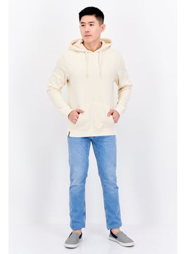 Threadbare Men Hooded Plain Long Sleeves Hoodies, Ivory  - Image 4