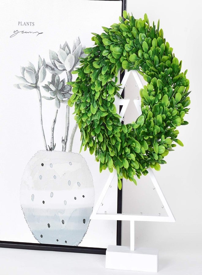 Lvydec 2 Pack Artificial Boxwood Wreath - 11" Mini Green Wreath for Wall, Window, Table Decoration - Image 3