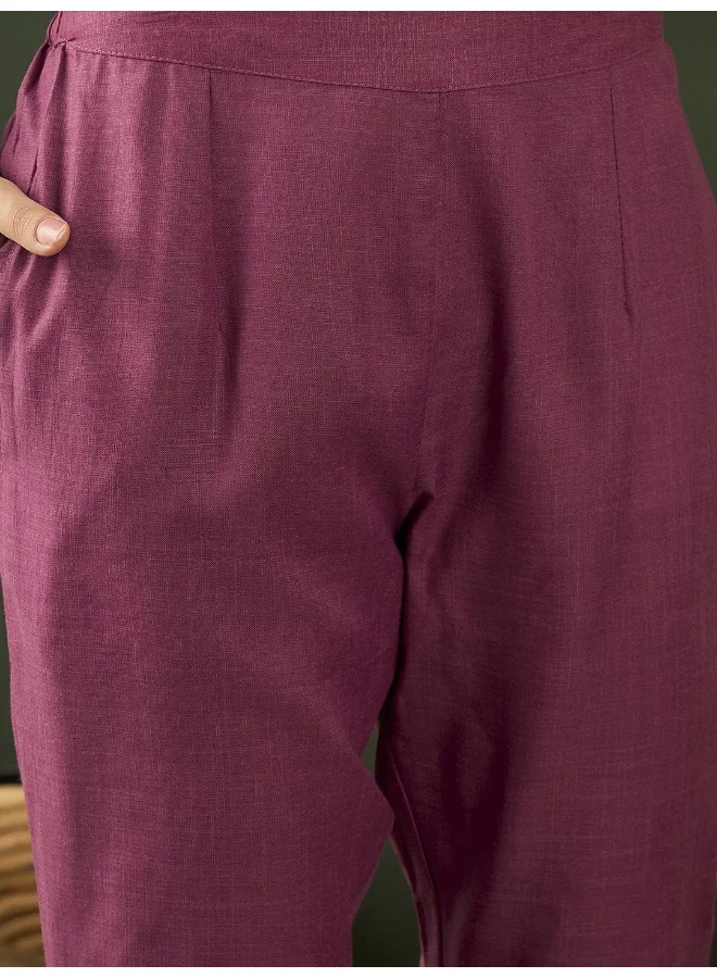 AKS Floral Embroidered Puffed Sleeves Organza Kurta with Trousers & Dupatta