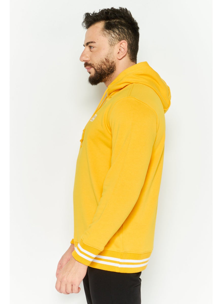 SKECHERS Men Sportswear Fit Long Sleeve Outdoor Sweatshirt, Yellow  - Image 3