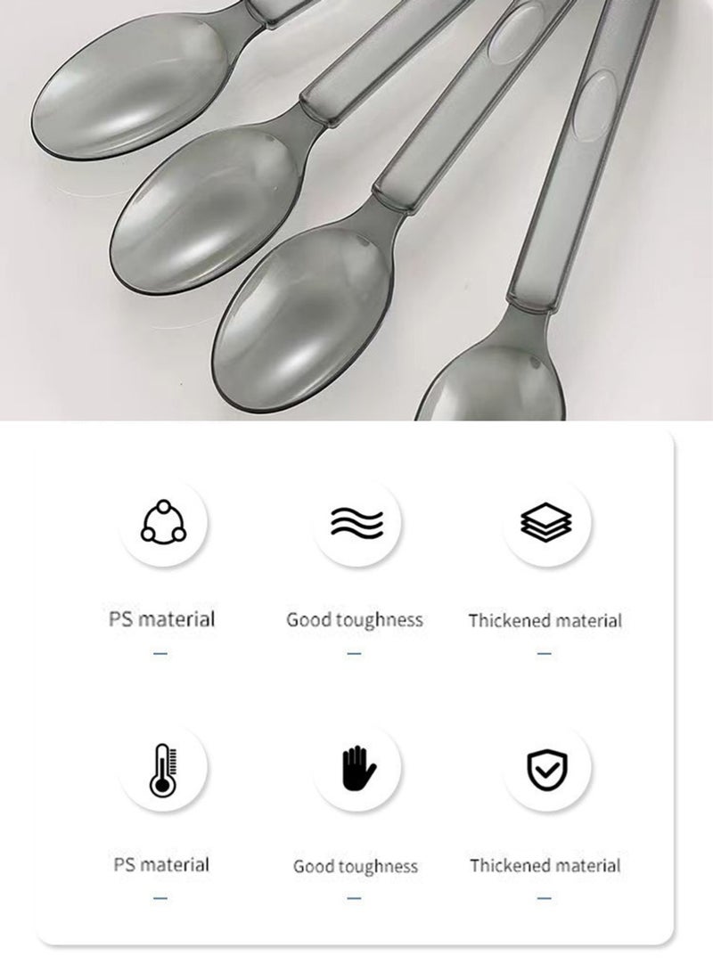 ملاعق طعام ملفوفة بشكل فردي ، 20 عبوة ، ملاعق محمولة يمكن التخلص منها ، مناسبة للعشاء في الهواء الطلق ، التجمعات العائلية ، حفلات أعياد الميلاد - Image 2