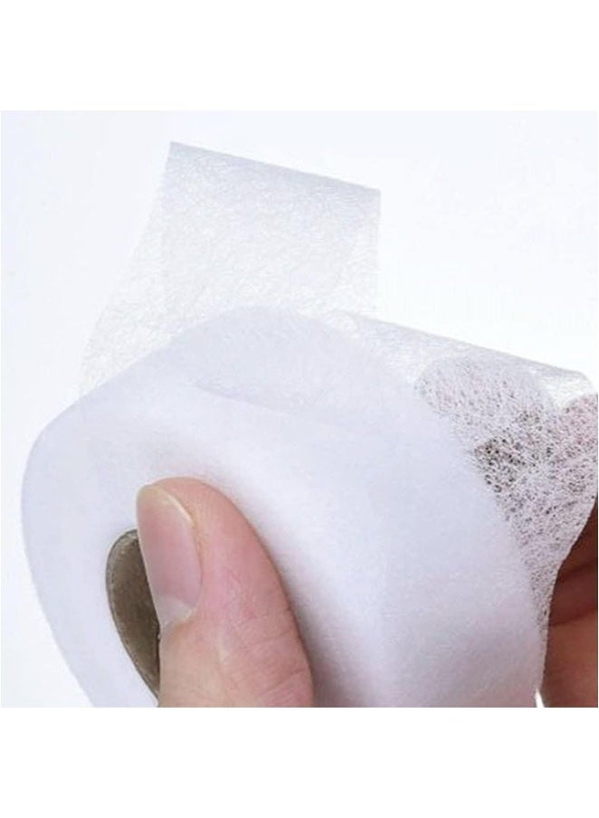 2-Roll Double Sticky Iron-On Fabric Tape, White Iron-On Fabric Tape Heavy Duty Fusible Adhesive Hemming Strip to Repair Curtains Clothes Pants Pillow Case, No Sewing (0.78-inch, 70 Yard) - Image 3