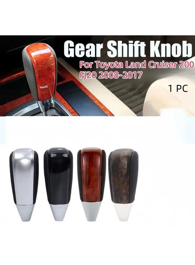Black PU Leather Gear Shift Knob For Toyota Land Cruiser 200 2008 2017 Automatic Shifter Handle - Image 1