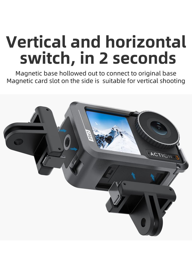 SYOSI Aluminum Case Metal Cage for DJI Action 4 Action 3 Camera Accessories, Protective Frame Housing Fits with ND CPL Lens Filter on, Skeleton Sleeve with 1/4 Cold Shoe for Video Light Microphone  - Image 3