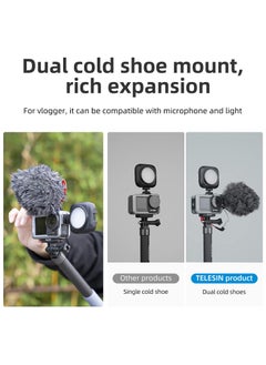 SYOSI Aluminum Case Metal Cage for DJI Action 4 Action 3 Camera Accessories, Protective Frame Housing Fits with ND CPL Lens Filter on, Skeleton Sleeve with 1/4 Cold Shoe for Video Light Microphone  - Image 2