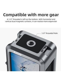 SYOSI Aluminum Case Metal Cage for DJI Action 4 Action 3 Camera Accessories, Protective Frame Housing Fits with ND CPL Lens Filter on, Skeleton Sleeve with 1/4 Cold Shoe for Video Light Microphone  - Image 5