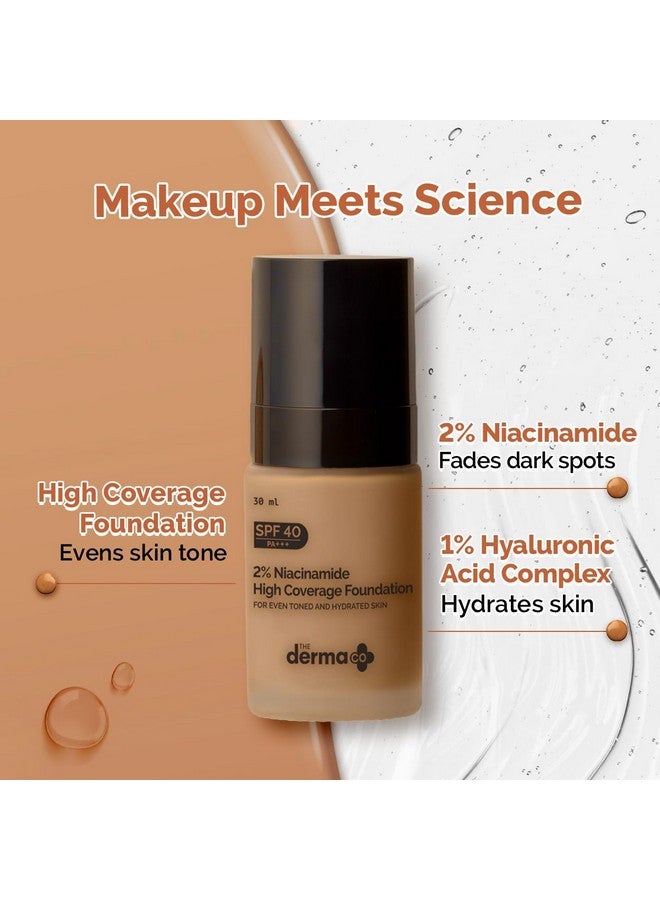 ذا ديرما كو كريم أساس سائل متوسط التغطية من شركة Derma Co يحتوي على 2% من النياسيناميد لجميع أنواع البشرة مع 1% من حمض الهيالورونيك وعامل حماية من أشعة الشمس 40 Pa+++ لثبات يدوم 12 ساعة والتحكم في الزيوت - 03 طبيعي، عبوة من قطعة واحدة - Image 3