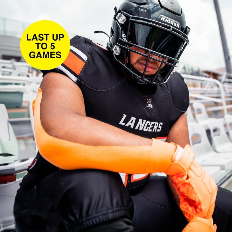 SLEEFS Orange Turf Tape Football - Extra Wide Waterproof Sports Athletic Tape - Flexible Breathable Ultra Sticky for Arms, Wrists, Ankles, Injuries - Lacrosse, Soccer, Baseball, Basketball - Image 2