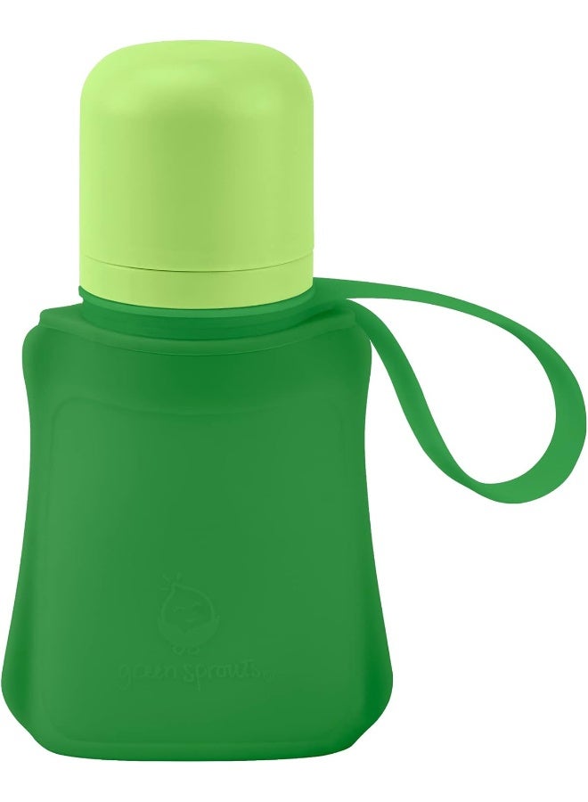 Green Sprouts Sprout Ware Sip & Straw Pocket made from Silicone and Plants (8 oz.), Non-toxic Silicone Plant-based Plastic Sip & Straw Pocket - Green - Image 4