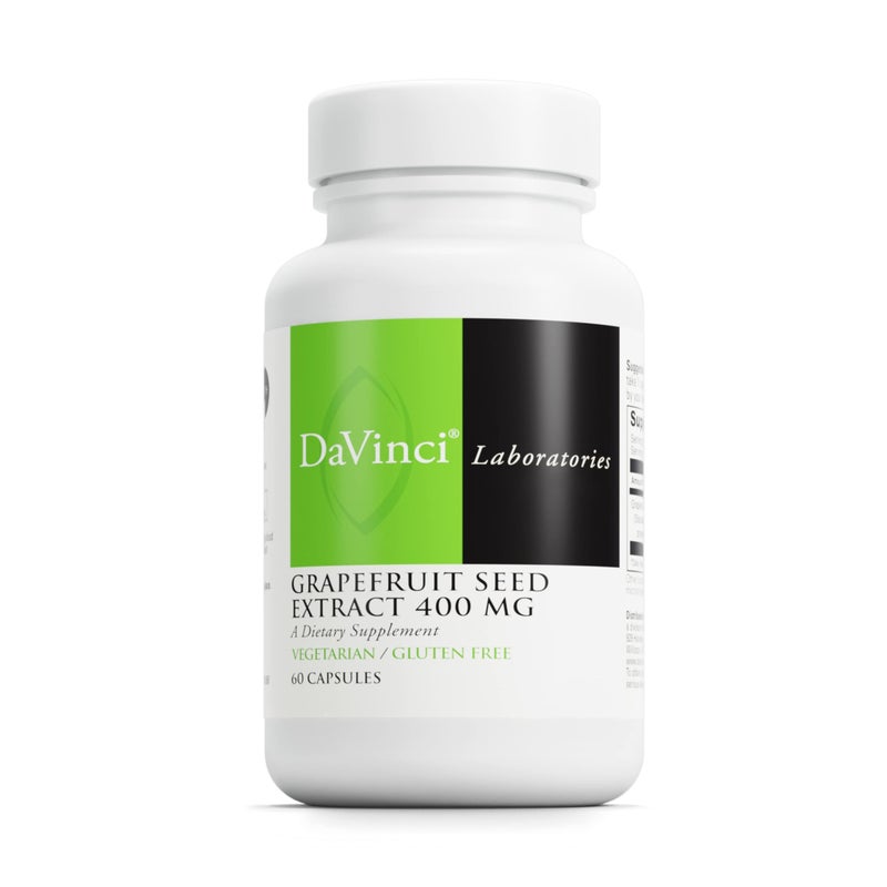 DAVINCI Labs Grapefruit Seed Extract 400 mg - Supports GI & Digestive Gut Health - Gluten Free, Vegetarian - 60 Capsules (30-Day Supply) - Image 1