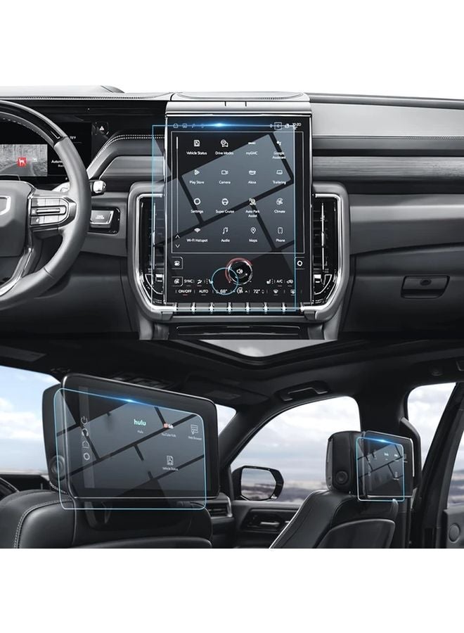 3PCS Nano Material Screen Protector For GMC Yukon 16 8 Inch Navigation And 12 6 Inch Rear Seat - Image 1