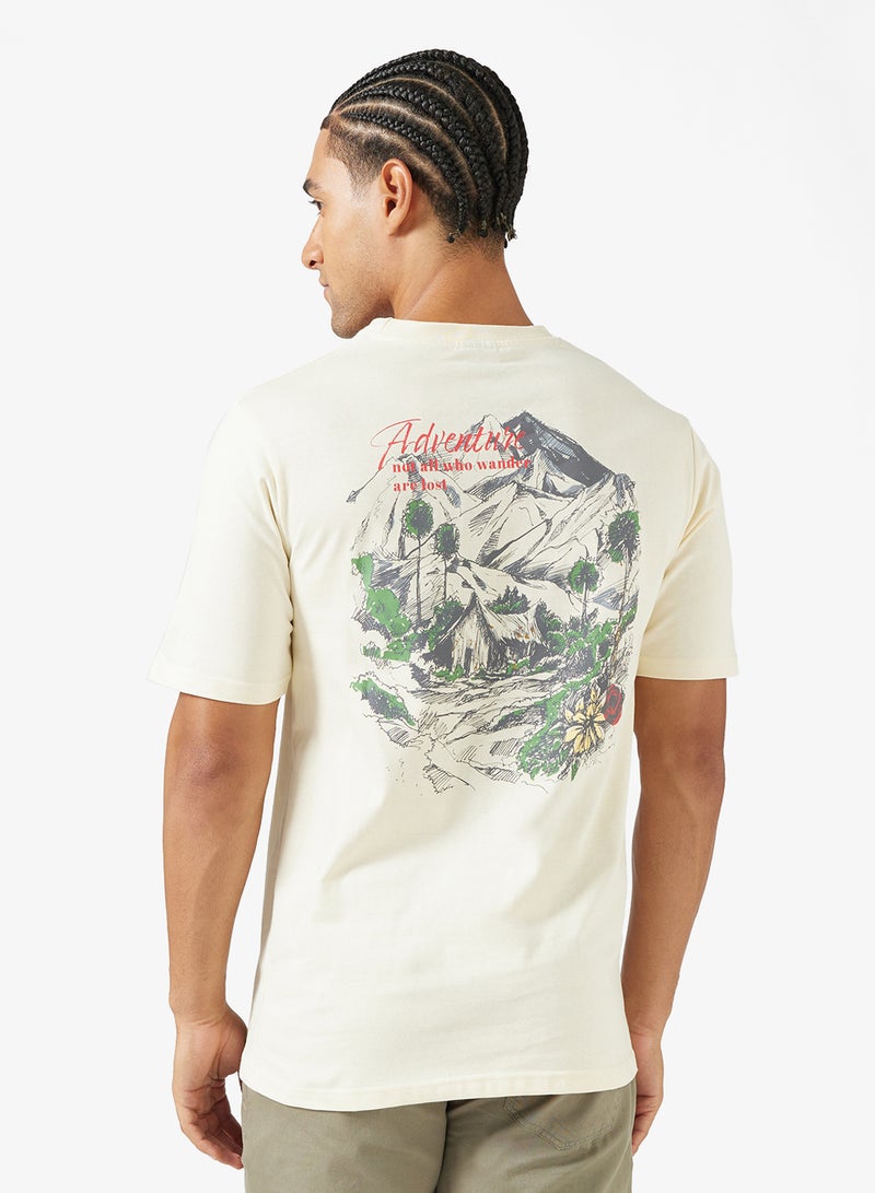 Seventy Five Graphic Print Regular Fit T-Shirt - Image 1