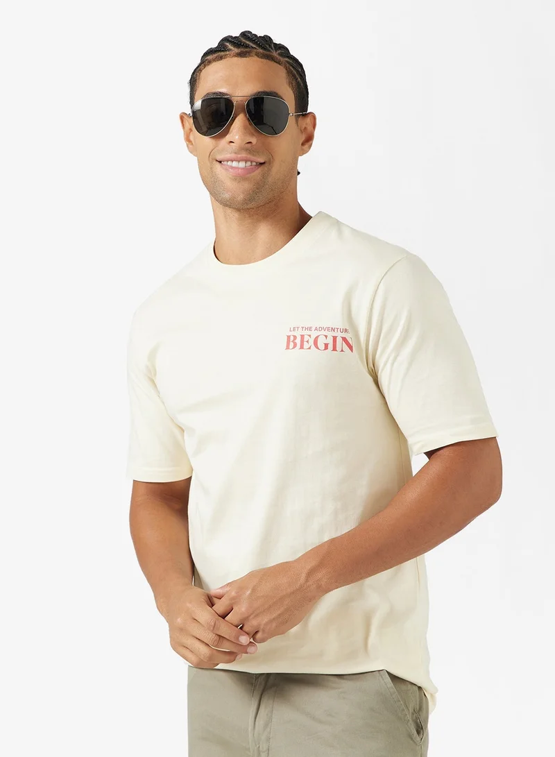 Seventy Five Graphic Print Regular Fit T-Shirt