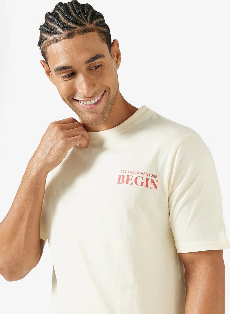 Seventy Five  Graphic Print Regular Fit T-Shirt for Men | Best Price UAE